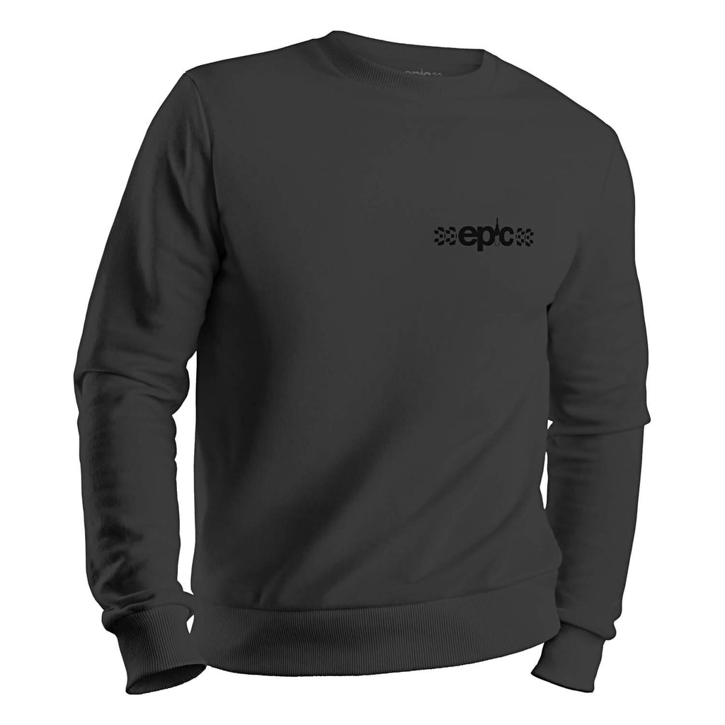 epic bleed solutions classic logo sweatshirt jumper steel grey black