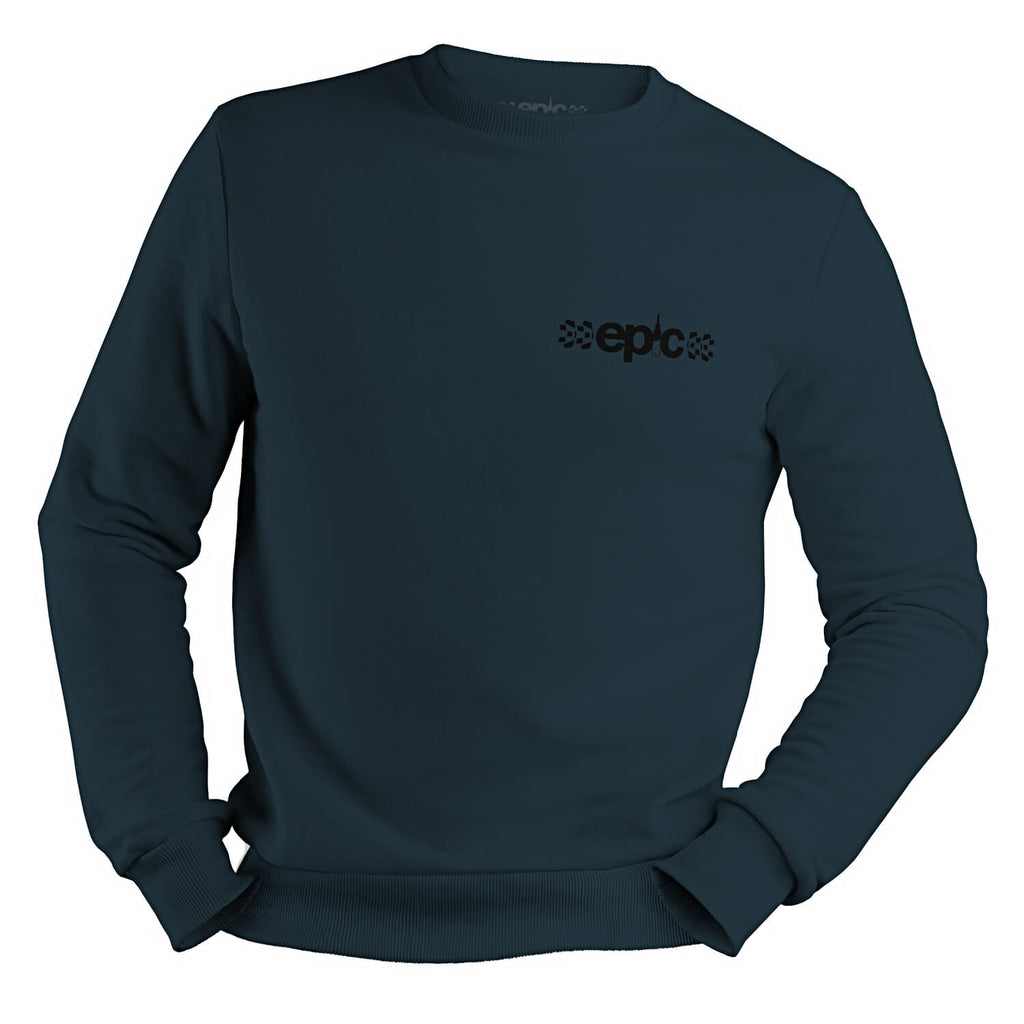 epic bleed solutions classic logo sweatshirt jumper airforce blue black