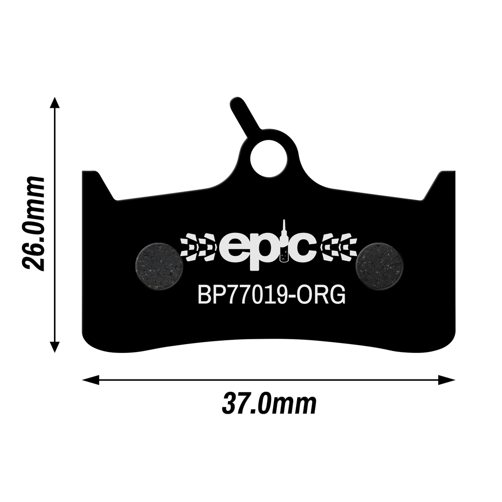 Epic SRAM 9.0 Disc Brake Pads Dimensions Size mm