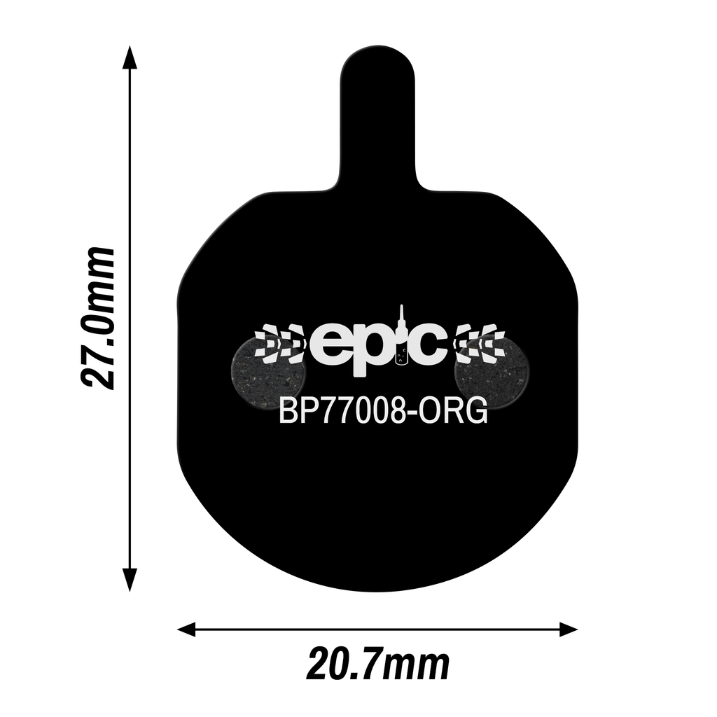 Epic Hayes Sole / CX / MX-2, 3, 4, 5 / GX Disc Brake Pads Dimensions Size mm