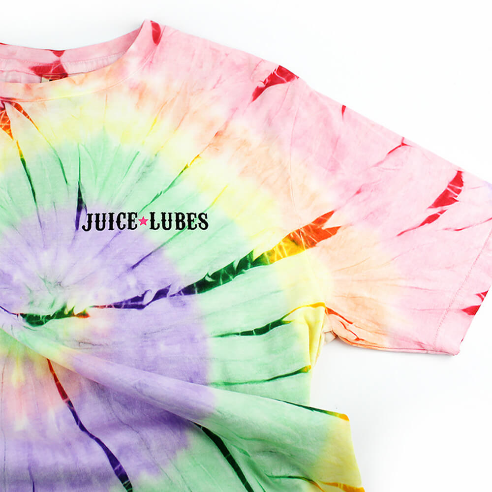 Juice Lubes Logo T-Shirt - Tie-Dye logo detail