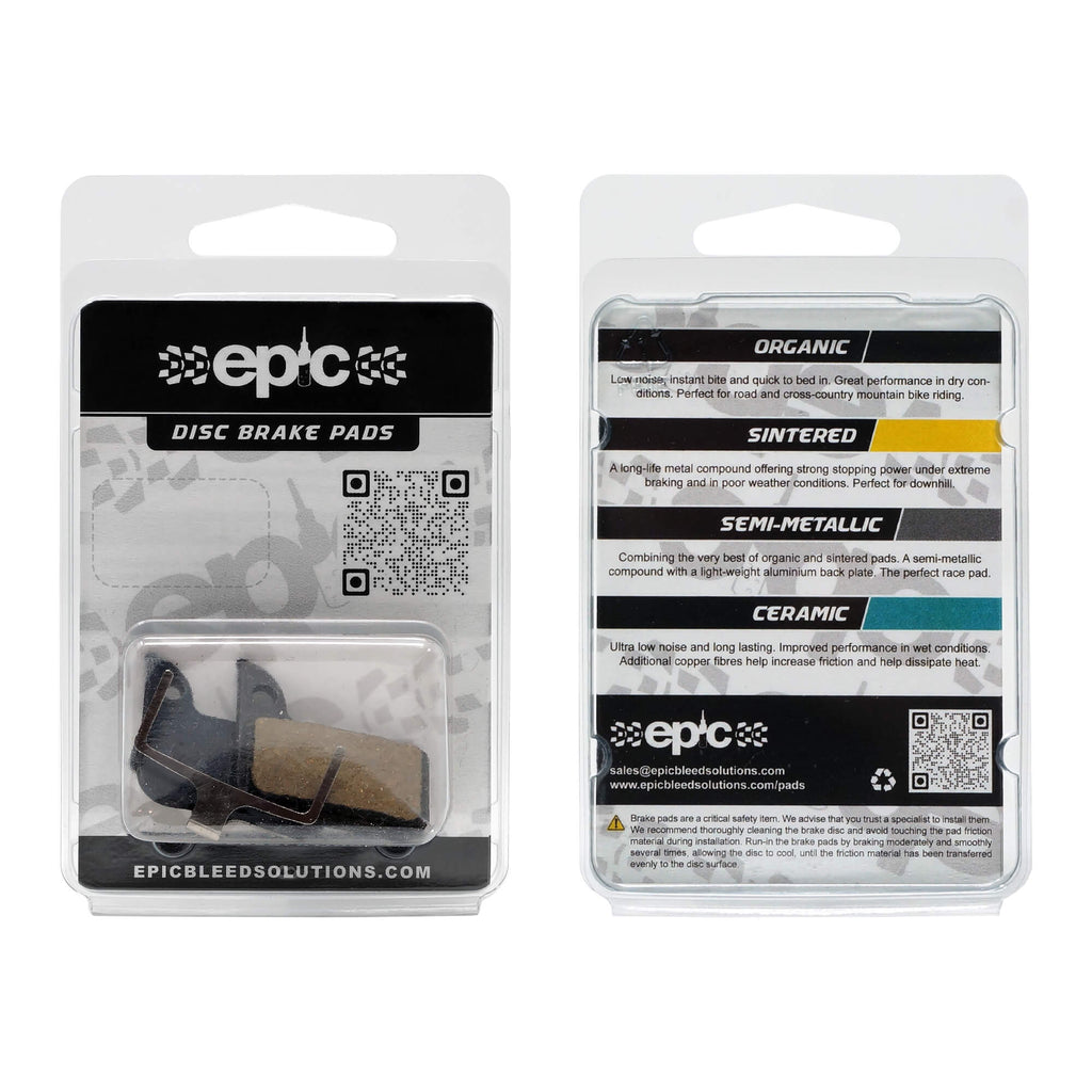 Epic SRAM Red / Force / Rival / Apex / CX1 Disc Brake Pads Packaging