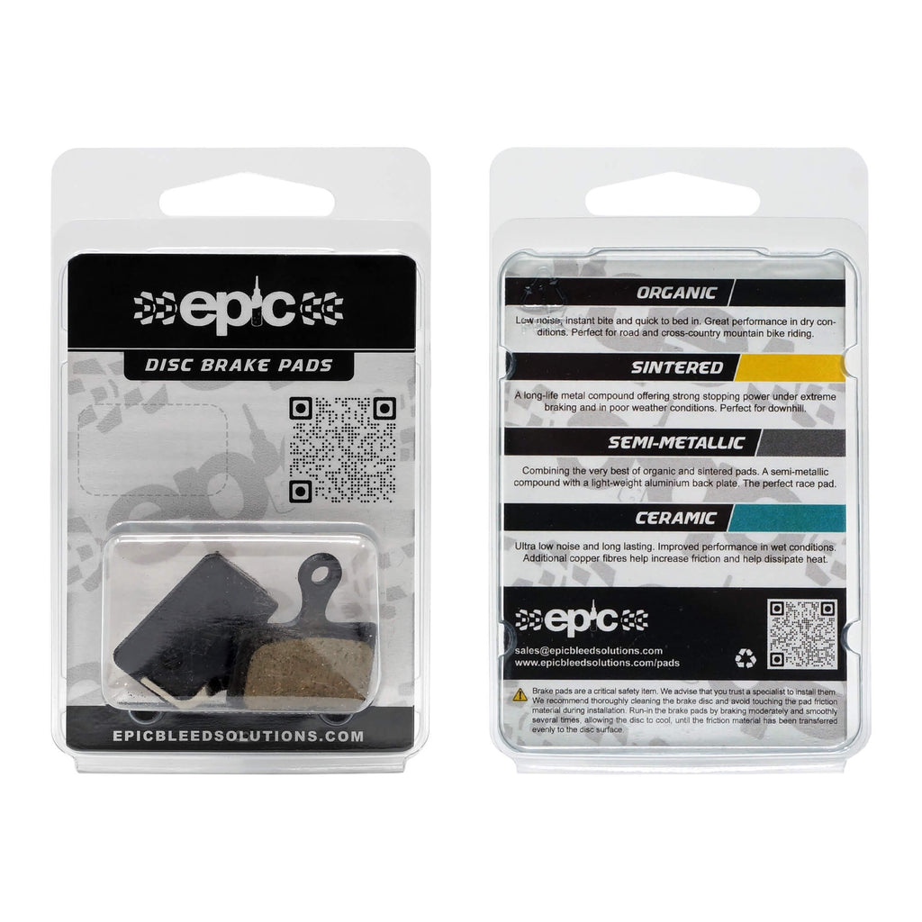 Epic Shimano 105 / Dura-Ace / GRX / Ultegra Disc Brake Pads Packaging