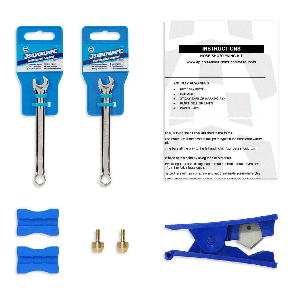 hayes hose shortening kit for hayes brake lines inserts and compression olives epic bleed solutions