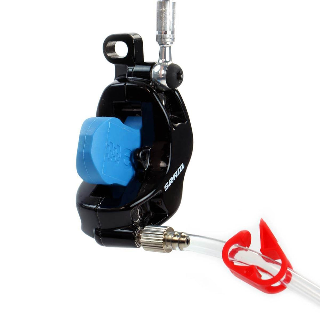 sram bleeding edge tool fitted to sram guide brake caliper