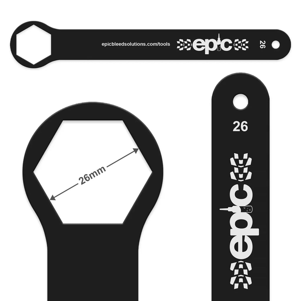 Flat Top Cap Socket Spanner - Fox & RockShox Forks - 26mm - Epic Bleed Solutions