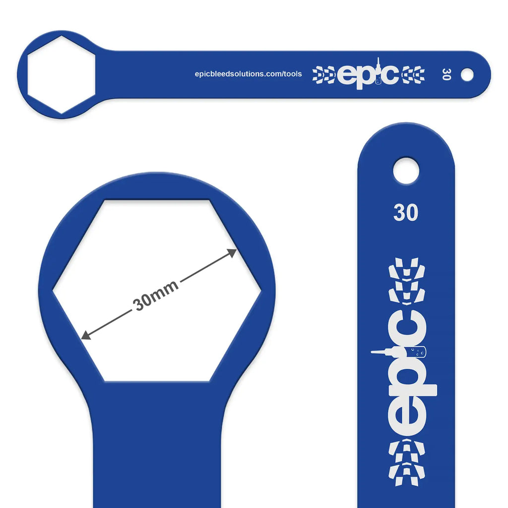 Flat Top Cap Socket Spanner - Fox & RockShox Forks - 30mm - Epic Bleed Solutions
