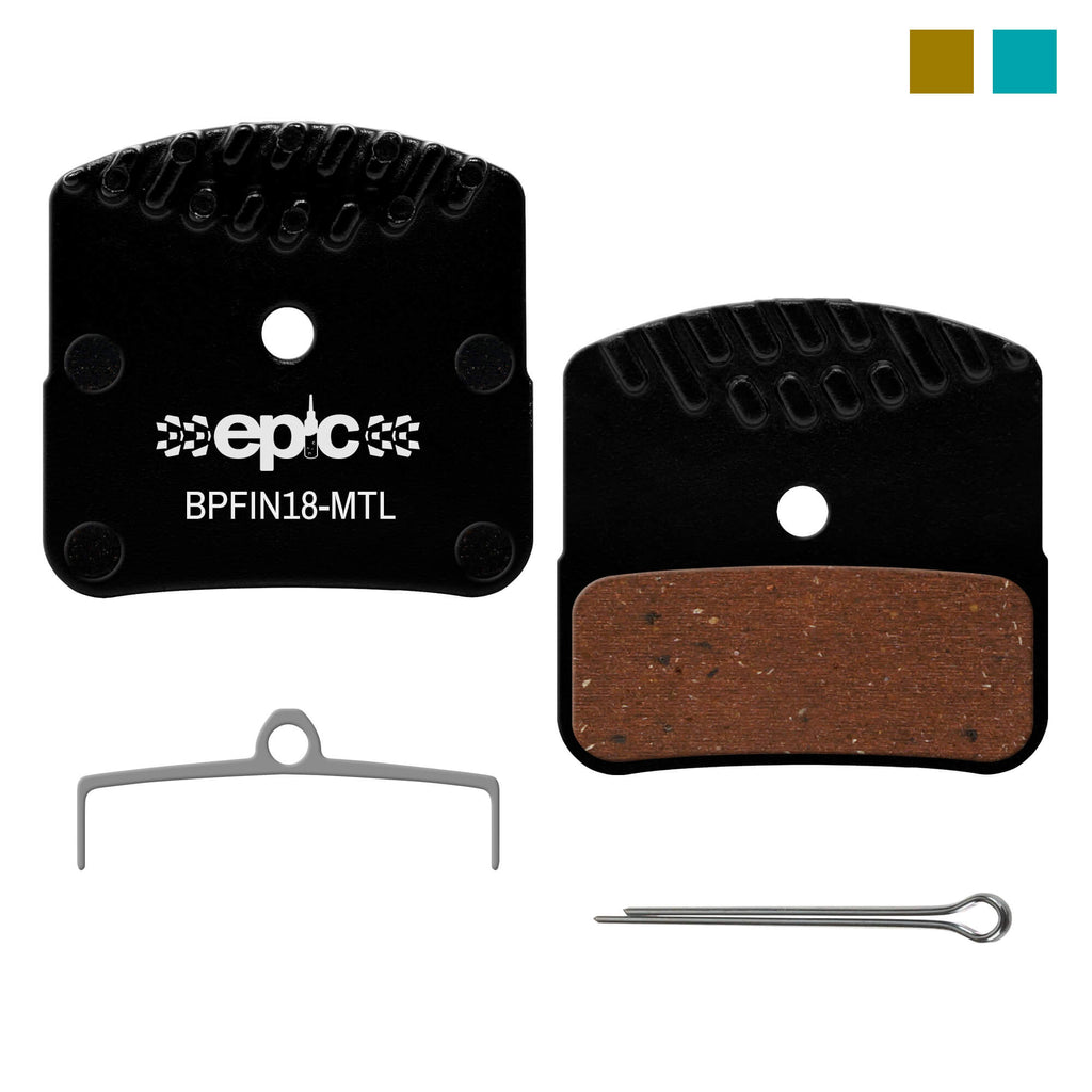 Shimano H03A / H03C Compatible Finned Disc Brake Pads cooling fins metal