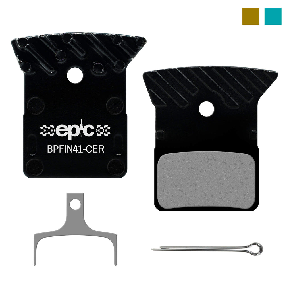 Shimano L03A / L04C Compatible Finned Disc Brake Pads cooling fins ceramic