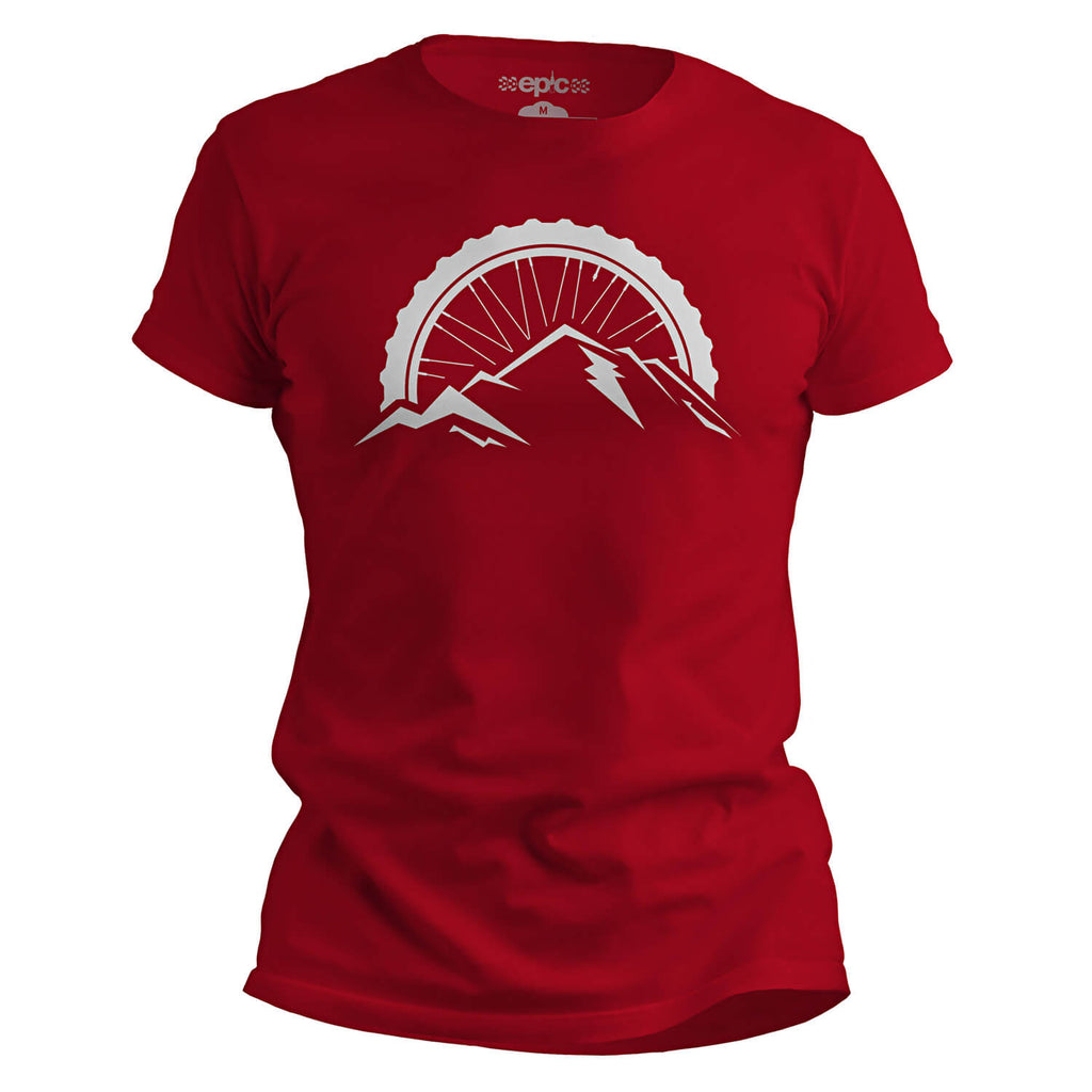 Epic Alpine Rider MTB Casual Cycling T-Shirt - Red
