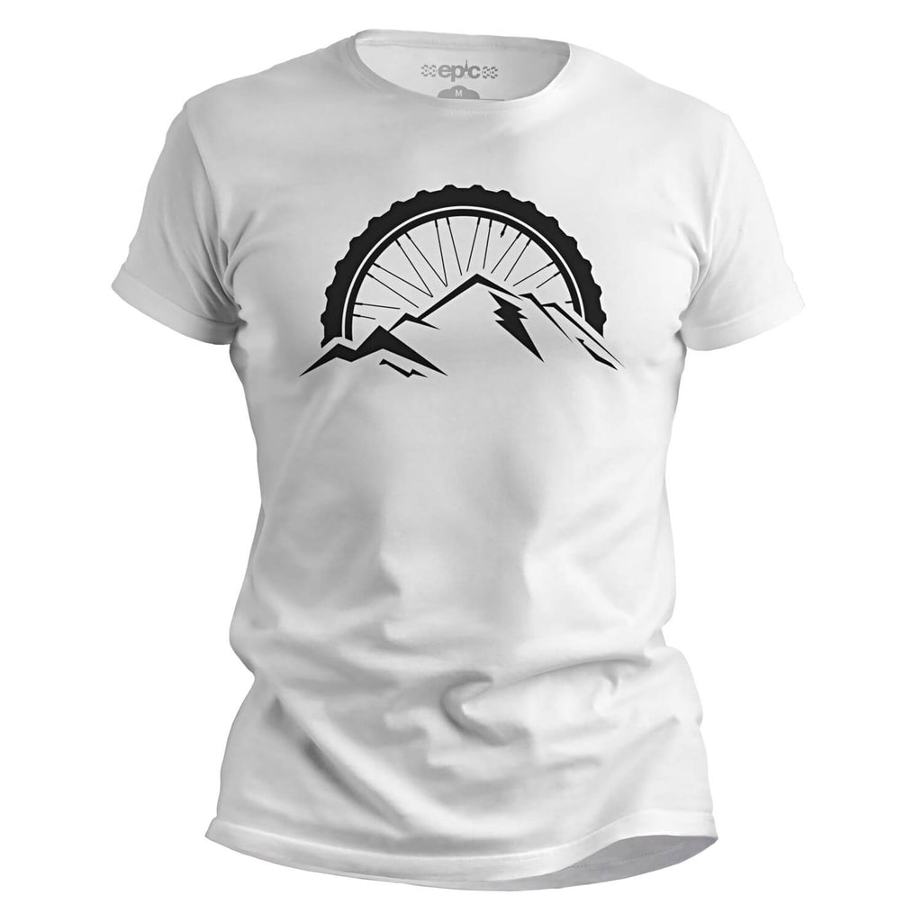 Epic Alpine Rider MTB Casual Cycling T-Shirt - White