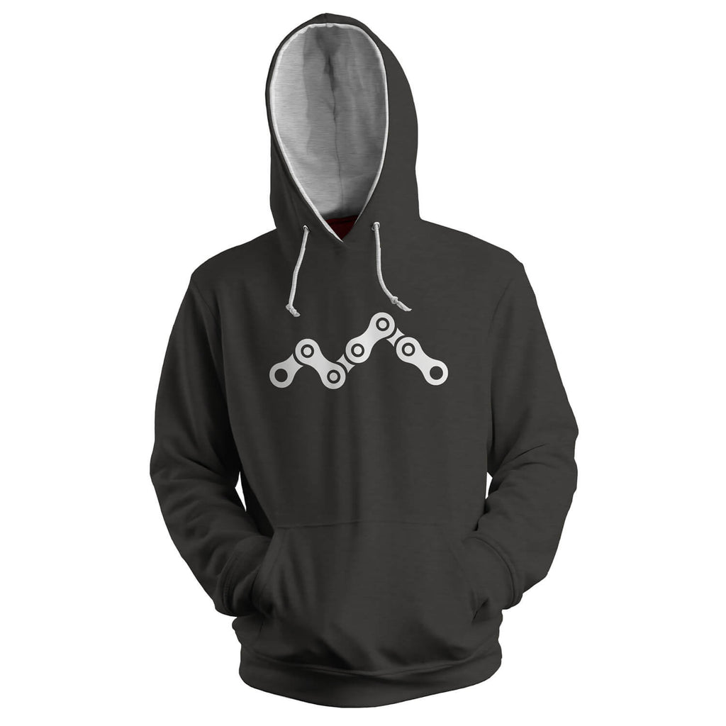 chain peaks MTB hoodie cycling hoody epic bleed solutions charcoal