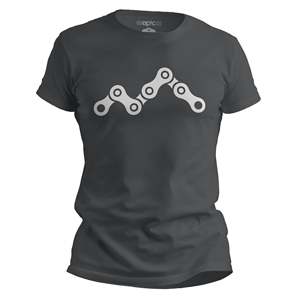 Epic Chain Peaks MTB Cycling T-Shirt - Charcoal/White