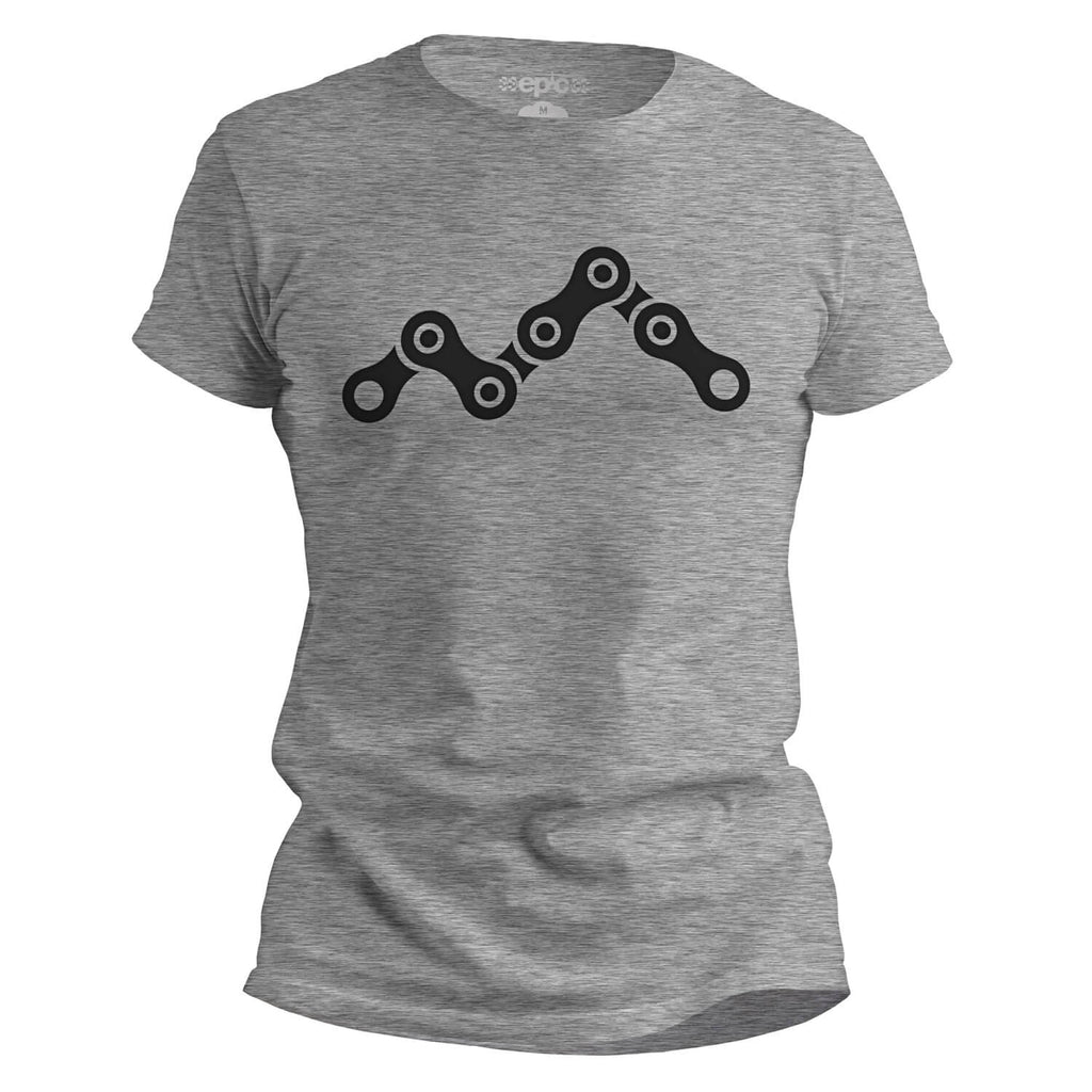 Epic Chain Peaks MTB Cycling T-Shirt - Graphite Heather Grey