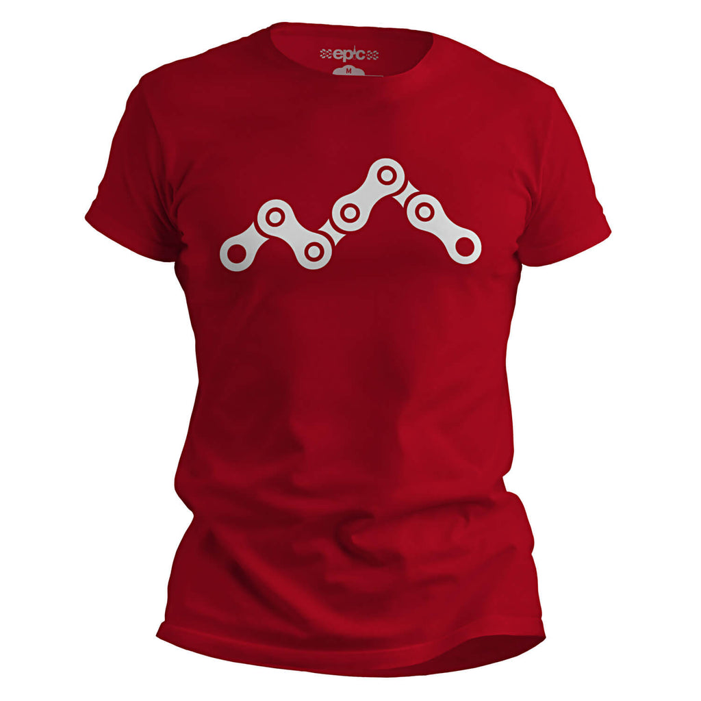 Epic Chain Peaks MTB Cycling T-Shirt - Red