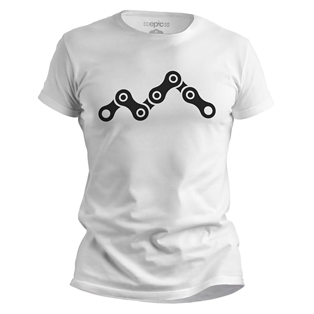 Epic Chain Peaks MTB Cycling T-Shirt - White