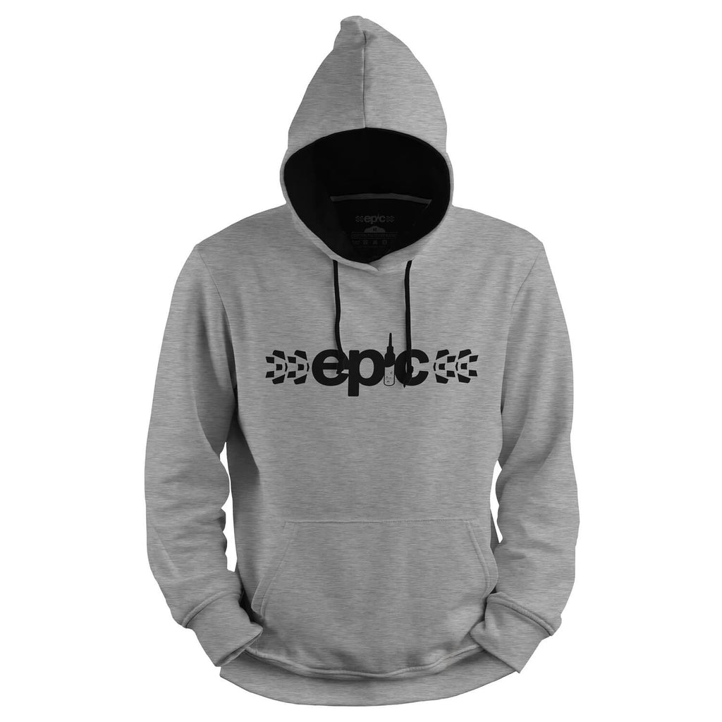 epic core logo hoodie hoody epic bleed solutions grey