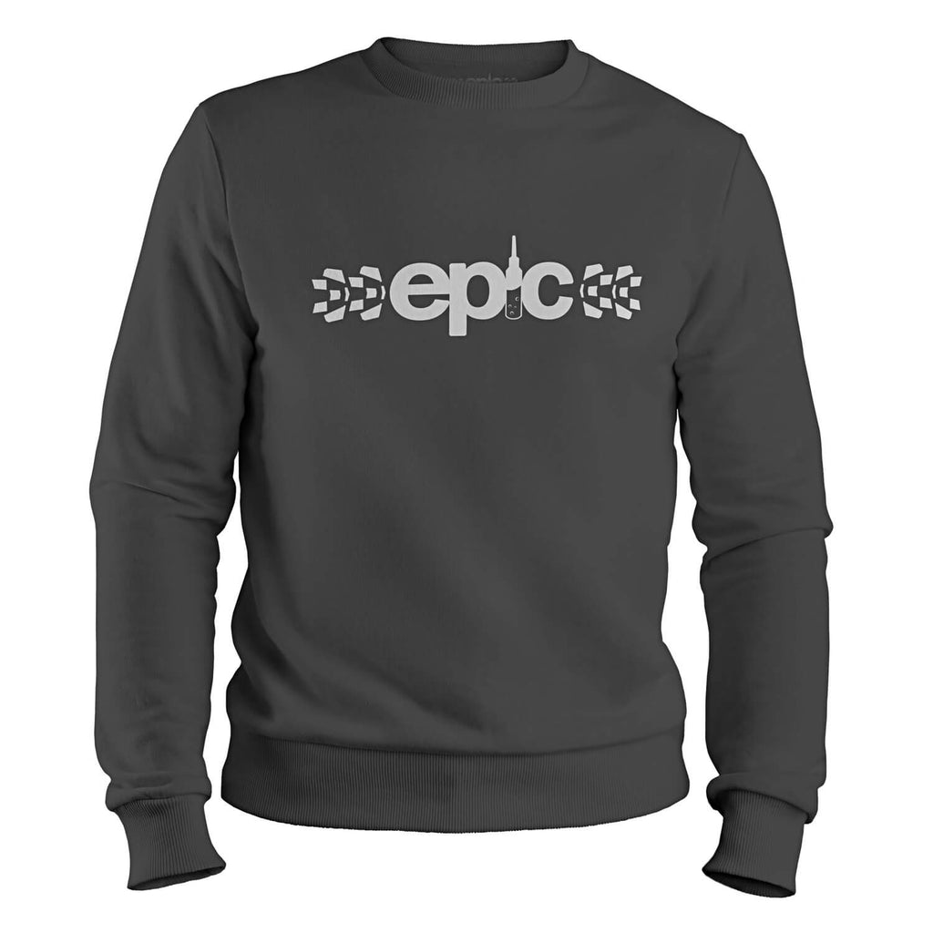 epic bleed solutions core logo sweatshirt jumper steel grey white