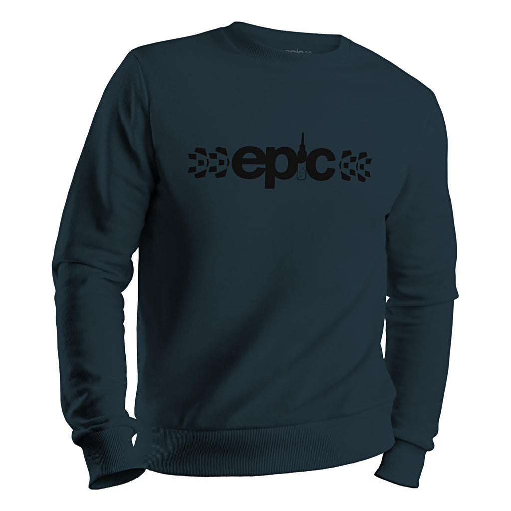 epic bleed solutions core logo sweatshirt jumper airforce blue black