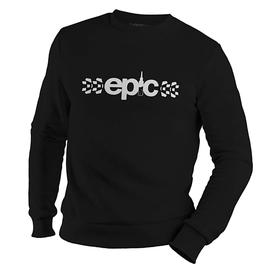 epic bleed solutions core logo sweatshirt jumper black white