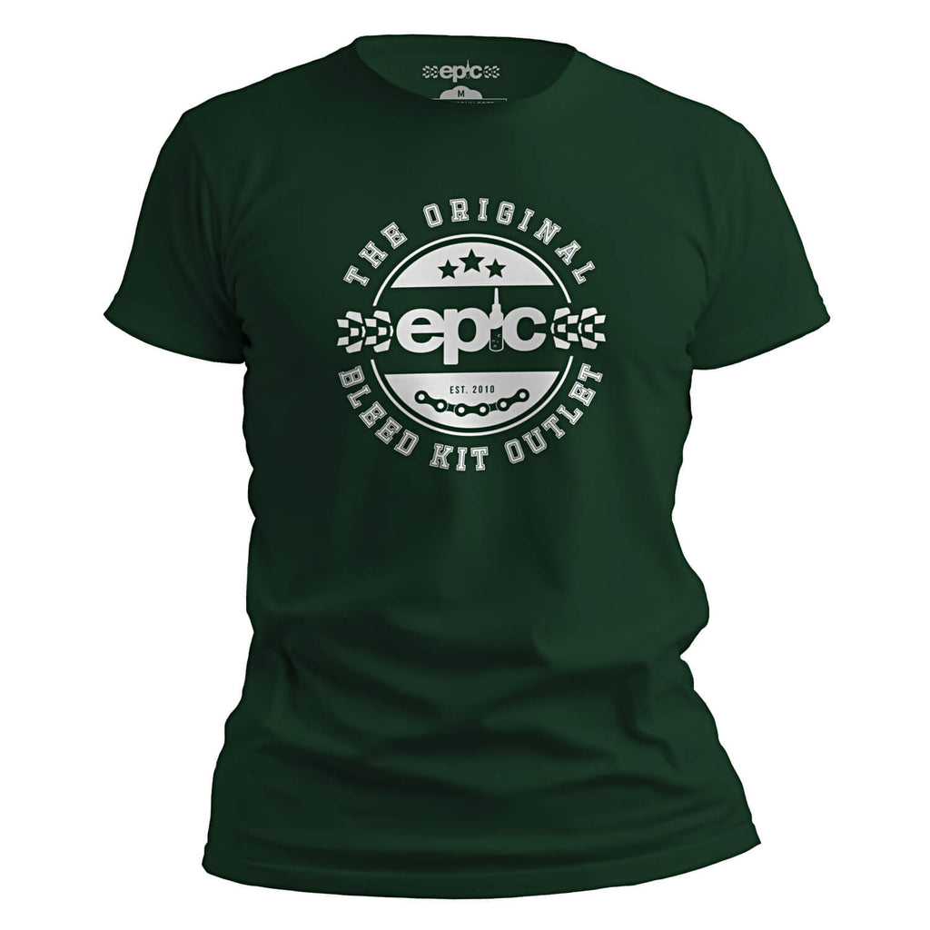 Epic Bleed Solutions Crest Logo T-Shirt - The Original Bleed Kit Outlet - Forest Green