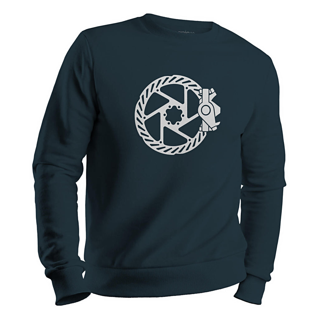 epic disc brake revolution sweatshirt jumper cycling casual epic bleed solutions airforce blue white