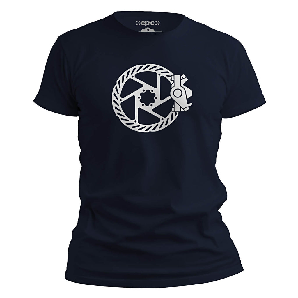 Epic Disc Brake Revolution Cycling T-Shirt - Navy Blue