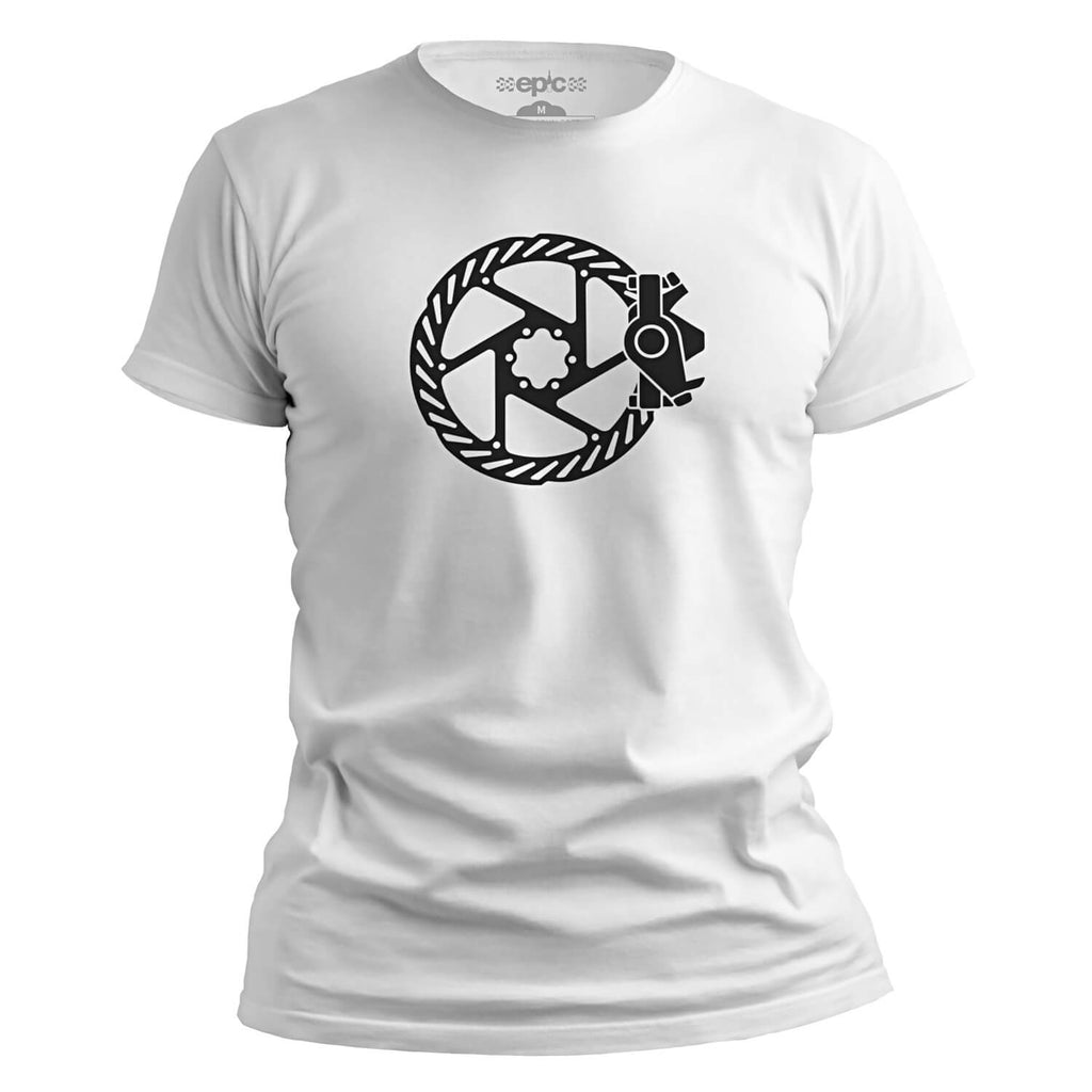 Epic Disc Brake Revolution Cycling T-Shirt - White