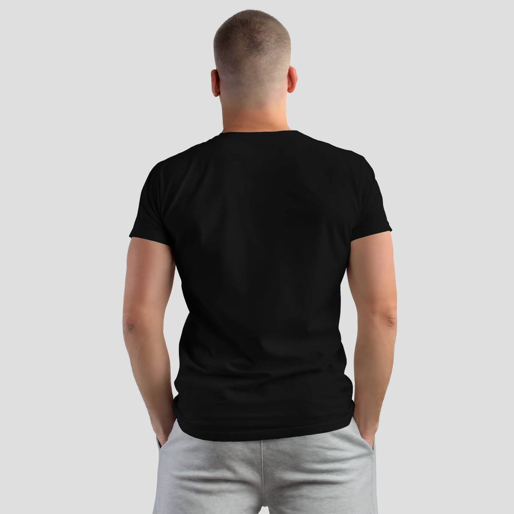 Epic Alpine Rider MTB Casual Cycling T-Shirt on male model - Black
