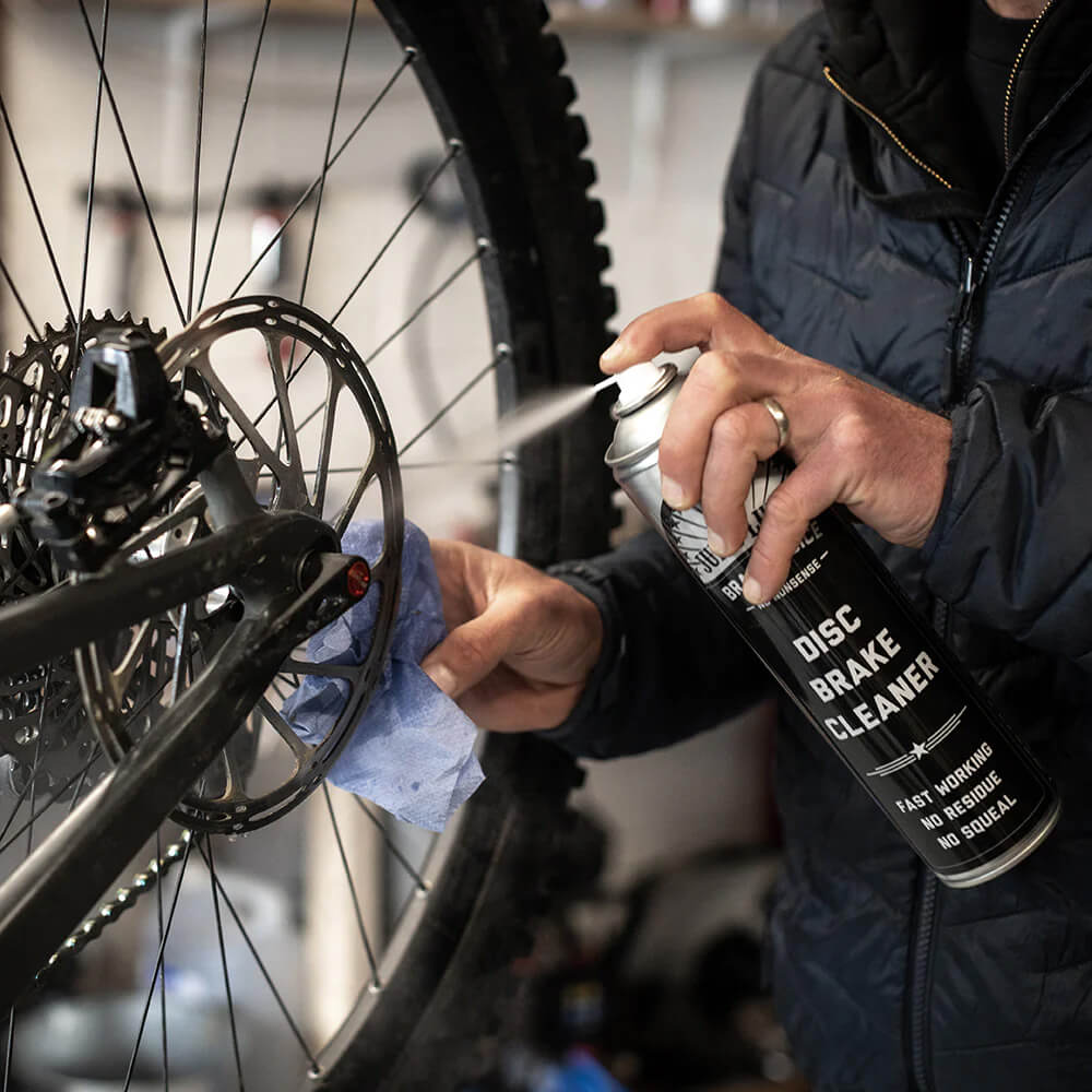 juice lubes brake disc cleaner in use