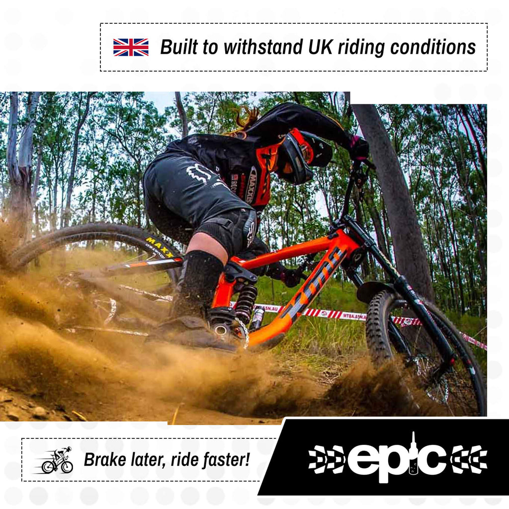 Disc brake pads from epic bleed solutions UK riding conditions