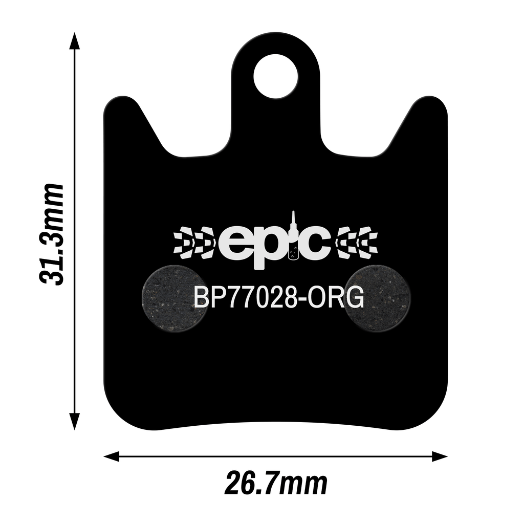 Epic Hope Tech 3 X2 / Tech 4 X2 / XCR Pro Disc Brake Pads Dimensions Size mm