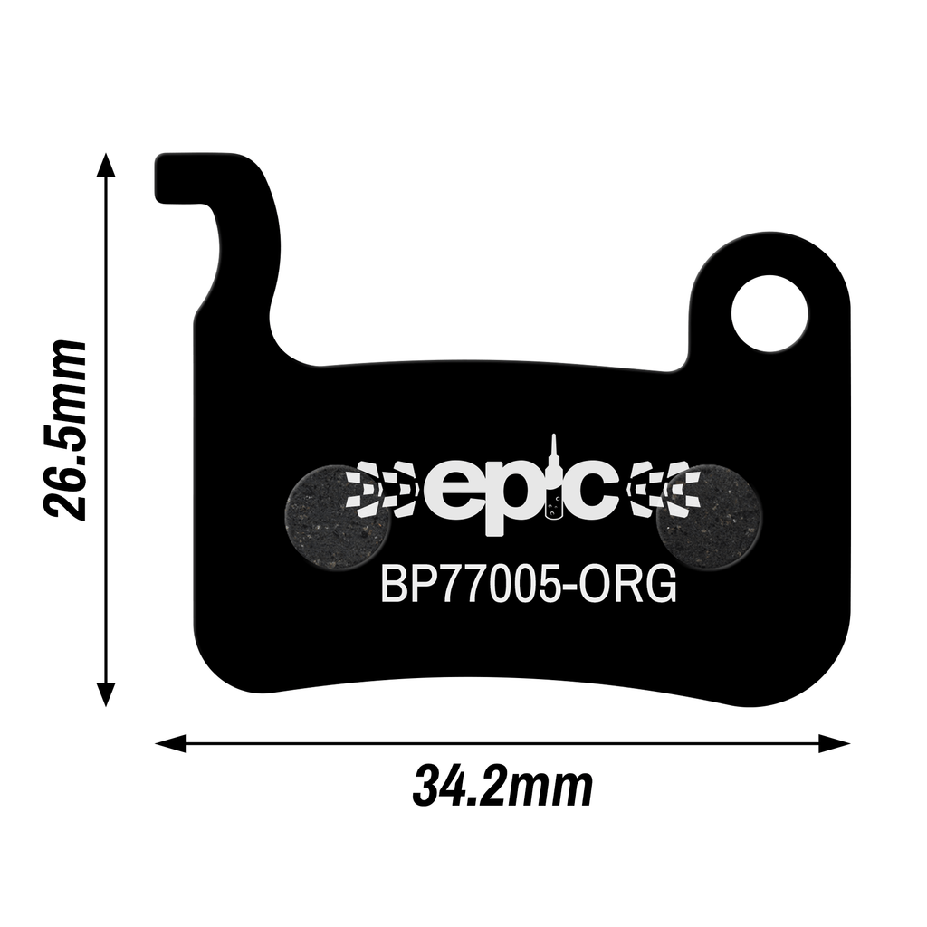 Epic Clarks HDB-540 / HDB-600 / HDB-790 Disc Brake Pads Dimensions Size mm