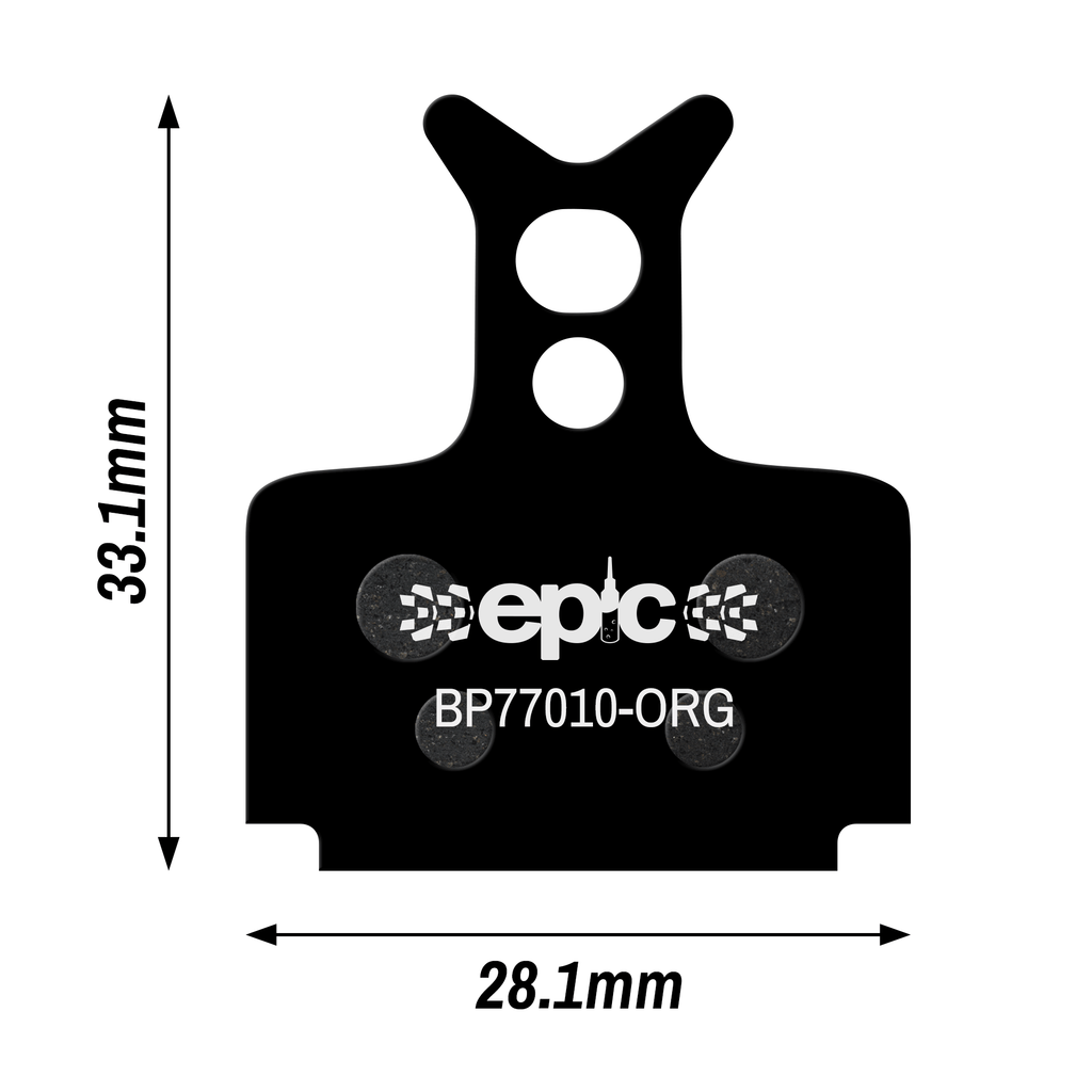 Epic Formula Cura / Mega / R1 / C1 / RX / One Disc Brake Pads Dimensions Size mm