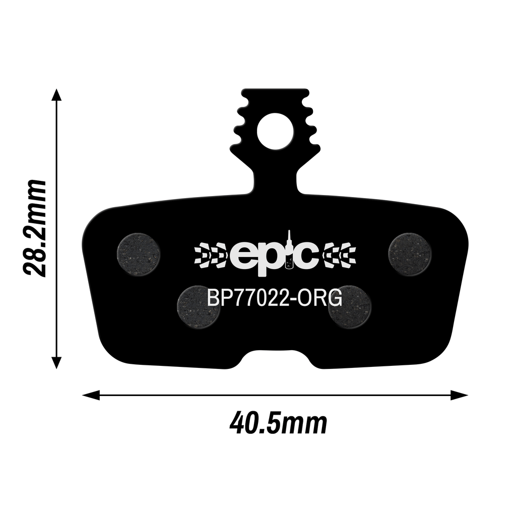 Epic SRAM Code / DB8 / G2 RE / Guide RE Disc Brake Pads Dimensions Size mm