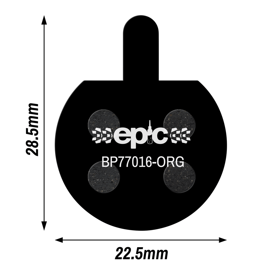 Epic Zoom 22.5mm Disc Brake Pads Dimensions Sizes 