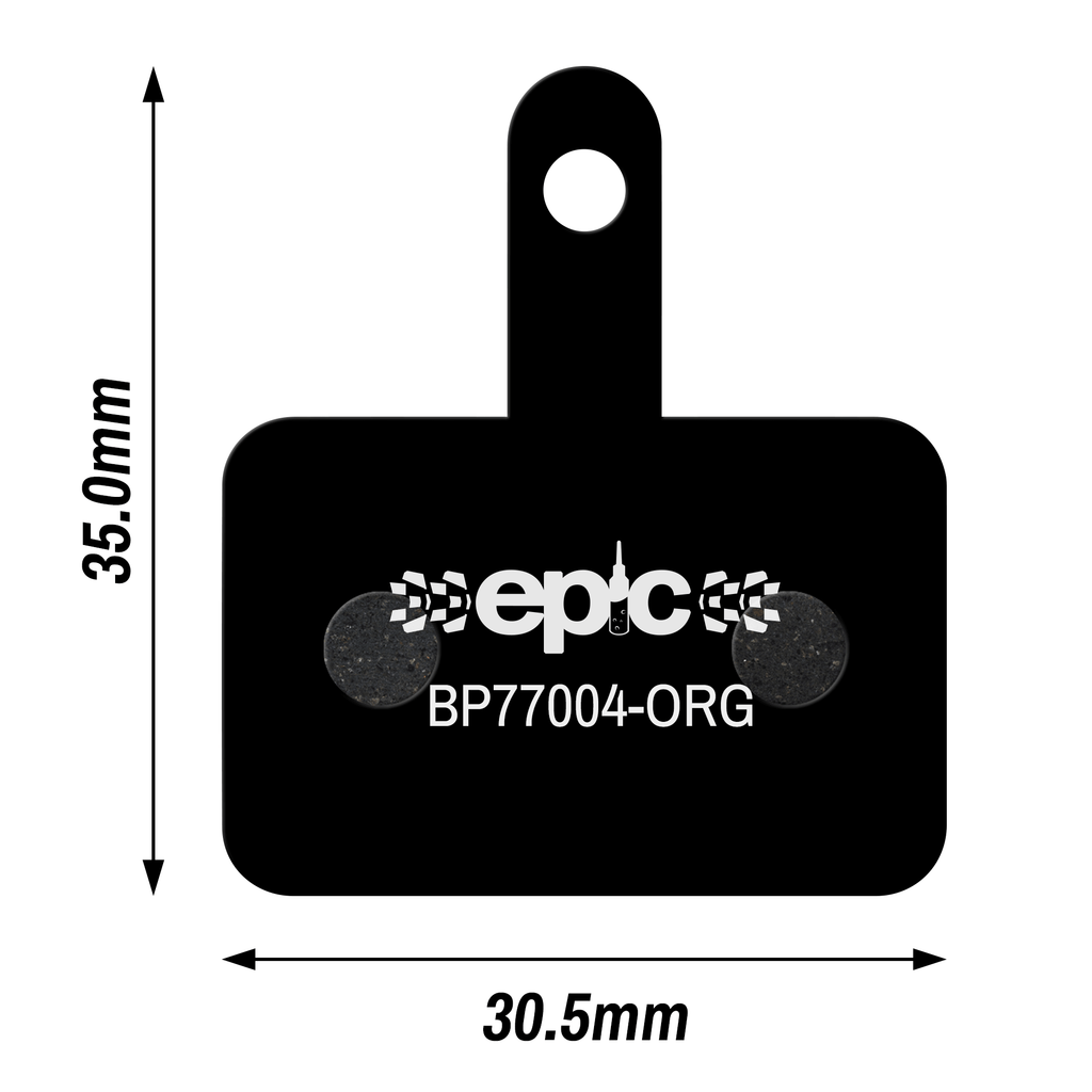 Epic Quad QHD-1 Sting / QHD-1.2 Rapide Disc Brake Pads Dimensions Size mm