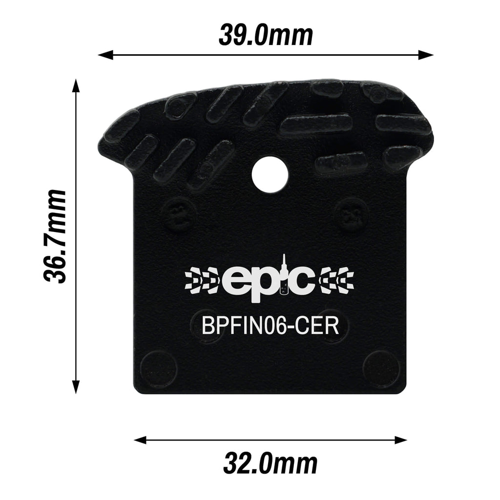 ZTTO M840 Finned Disc Brake Pads with cooling fins | epic - size dimensions