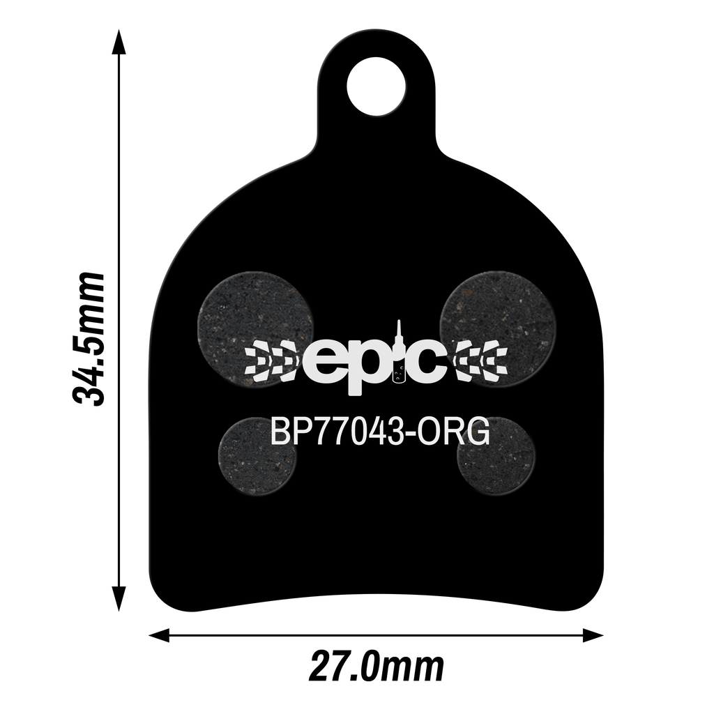 Epic Hope Mono Trial / Tech 3 Trial / Trial Zone Disc Brake Pads Dimensions Size mm