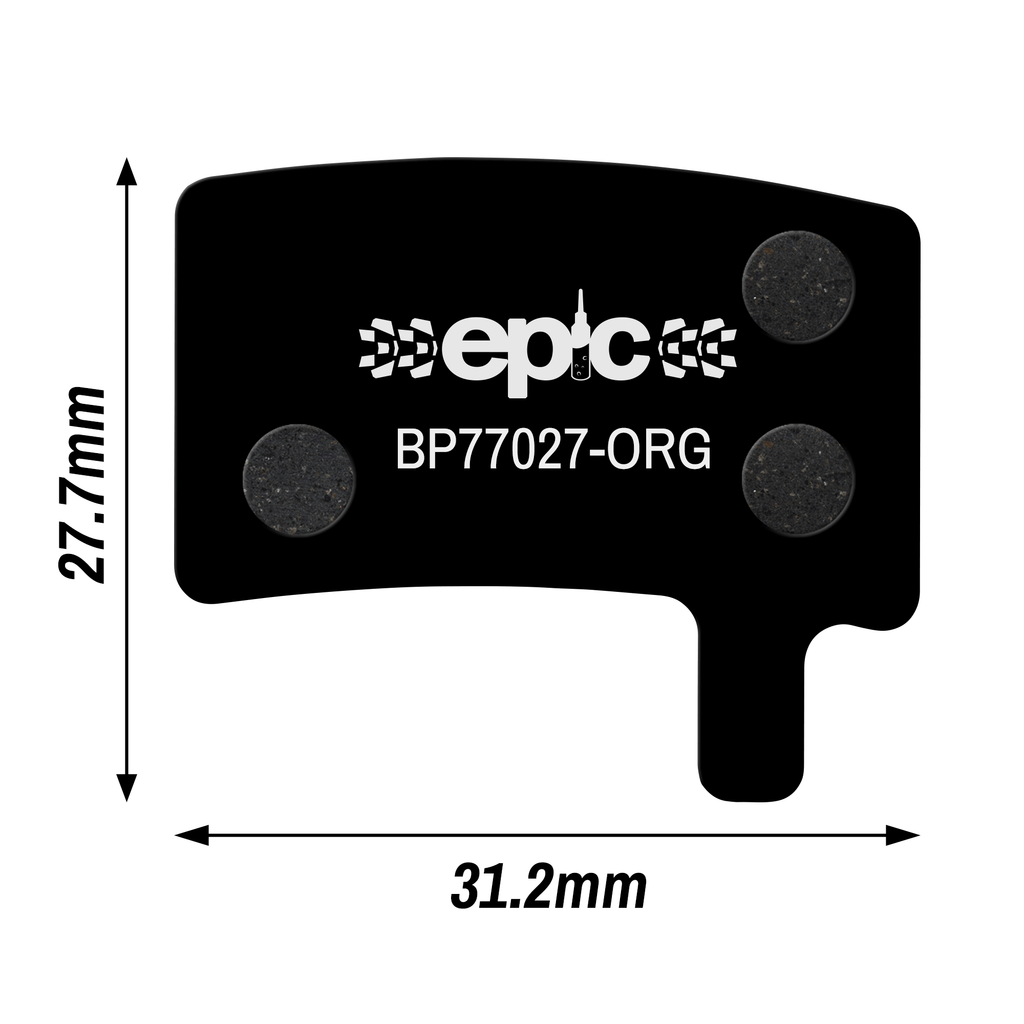 Epic Hayes Stroker Trail / Carbon / Gram Disc Brake Pads Dimensions Size mm