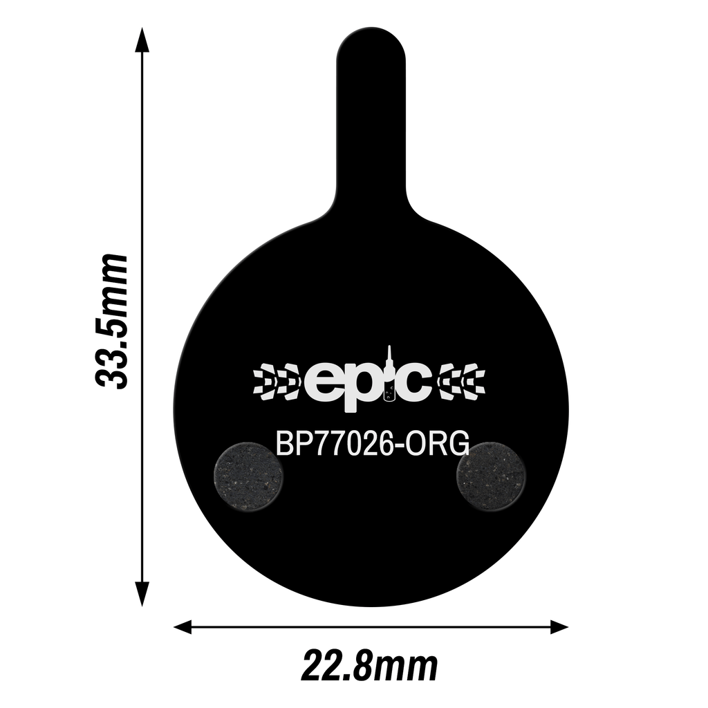 Epic Magura Clara (-00) / Louise (-01) Disc Brake Pads Dimensions Size mm