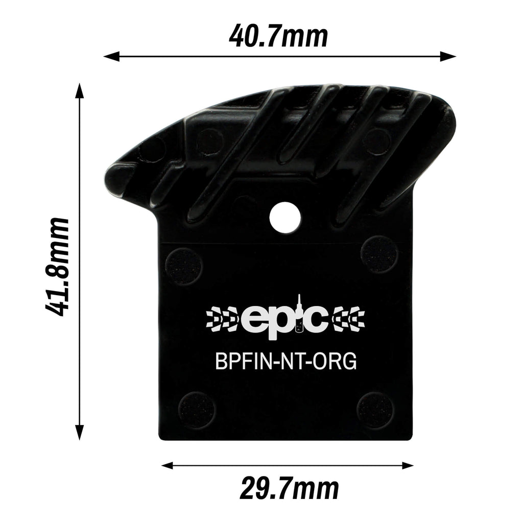 Nutt Disc Brake Pads with Cooling Fins dimensions size