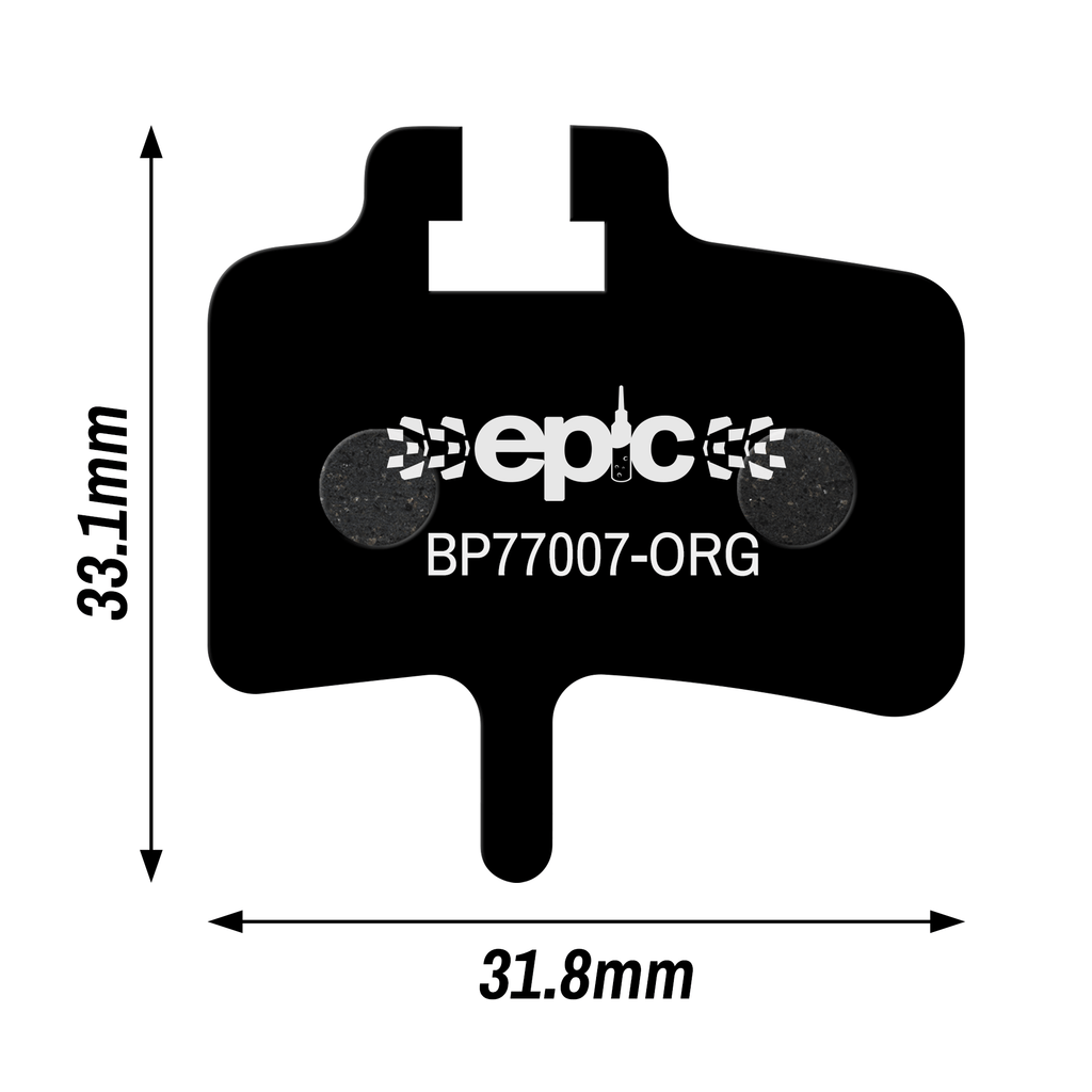 Epic Hayes Nine / HFX-9 / HFX-Mag / MX-1 Disc Brake Pads Dimensions Size mm