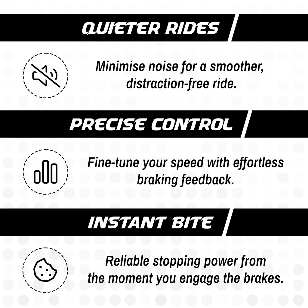 Organic brake pads quieter rides instant bite epic bleed solutions