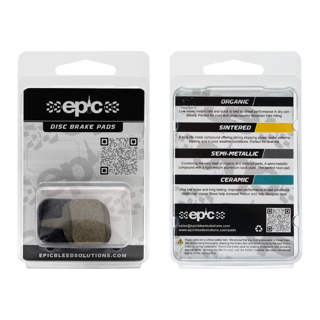 Epic Tektro IO / Gemini / Novela / Aquila Disc Brake Pads Packaging