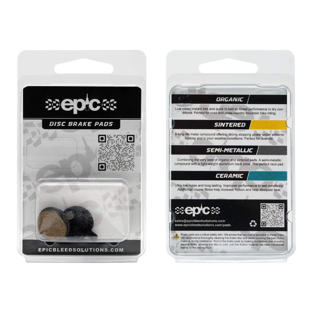Epic Zoom 18.5mm Disc Brake Pads Packaging