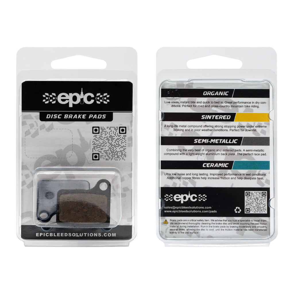 Epic Shimano Nexave C-910 / Deore BR-M555 / BR-M556 Disc Brake Pads Packaging