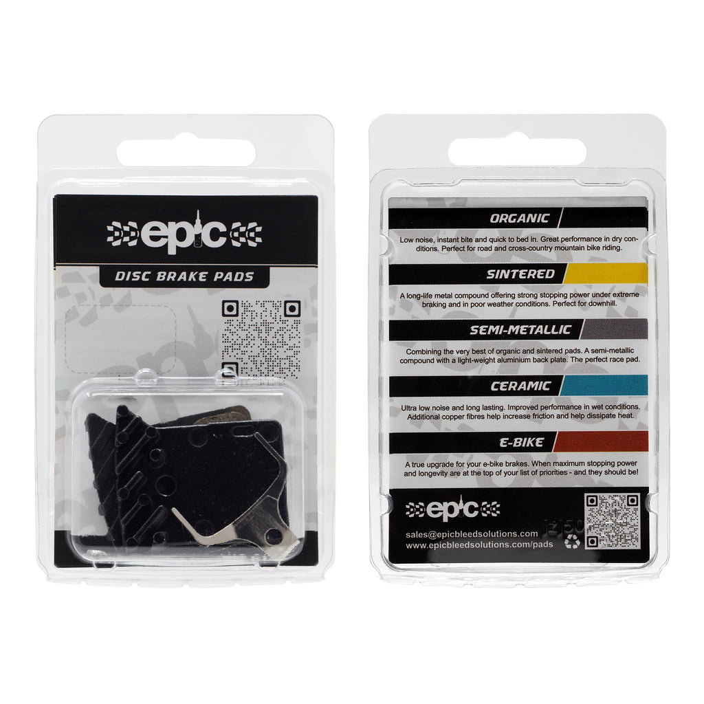 Epic Shimano 105 R7020 / Ultegra R8020 Finned Brake Pads Packaging - Epic Bleed Solutions