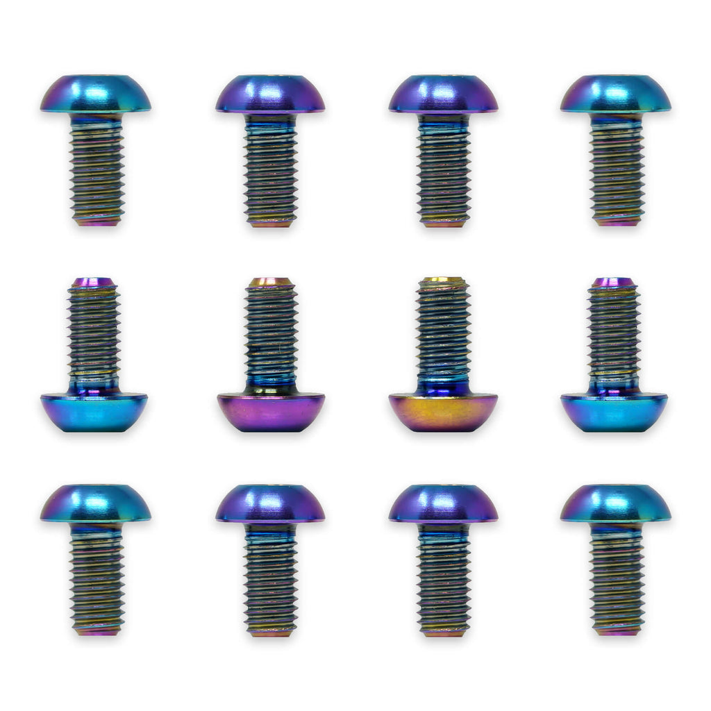 Epic Titanium Disc Brake Rotor Bolts - Oil Slick, Rainbow, Coloured - Pack of 12