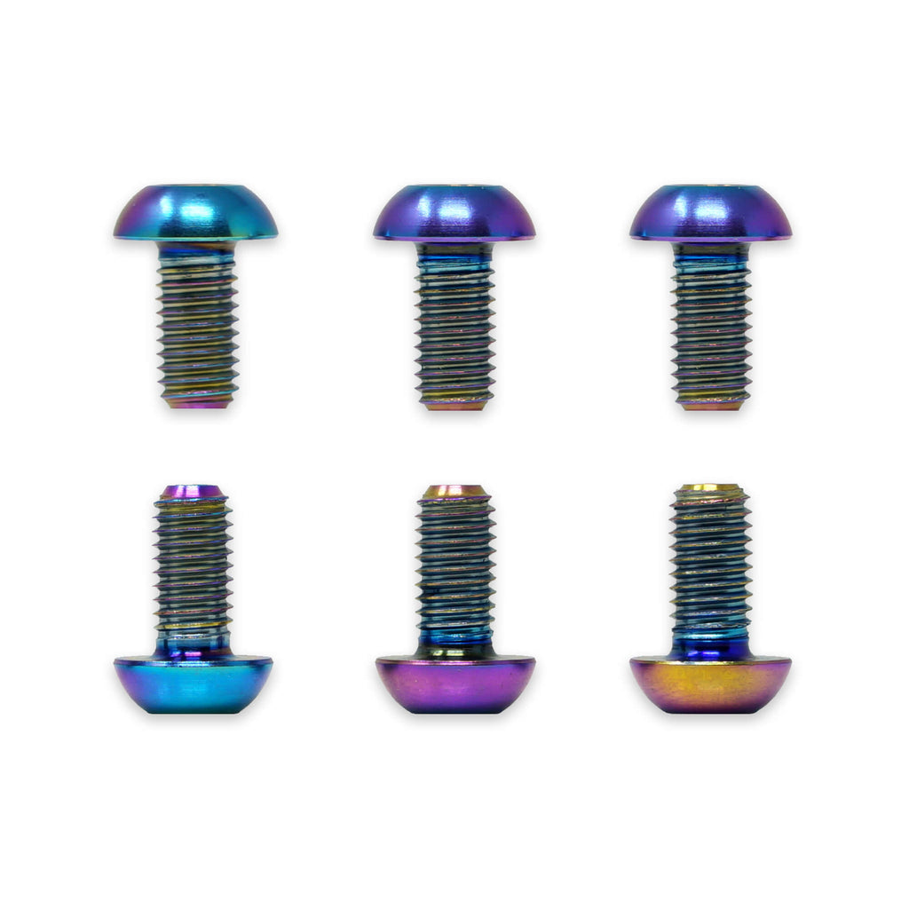 Epic Titanium Disc Brake Rotor Bolts - Oil Slick, Rainbow, Coloured - Pack of 6